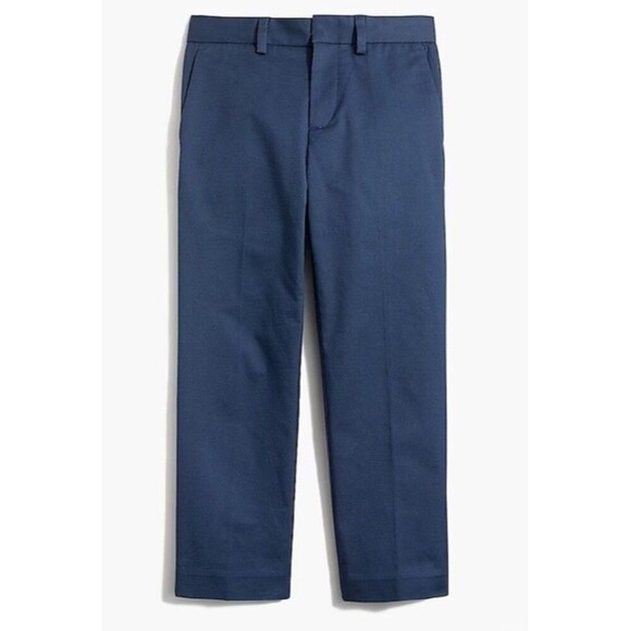 J. CREW Boys Thompson Suit Pant Flex Chino Navy Blue Size 5 H5529 Uniform Flaw - Picture 1 of 11